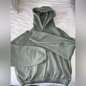 green zara hoodie